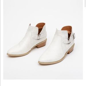 White ankle boots